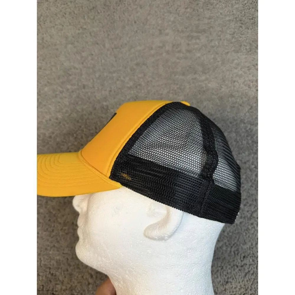 Adidas Hat Cap Snap Back Trucker Mens One Size Yellow Mesh Adjustable A2L001